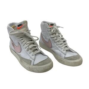 Nike Blazer Mid '77 White/Pink Foam Sneakers Athletic Shoes Men's 6.5 Preowned